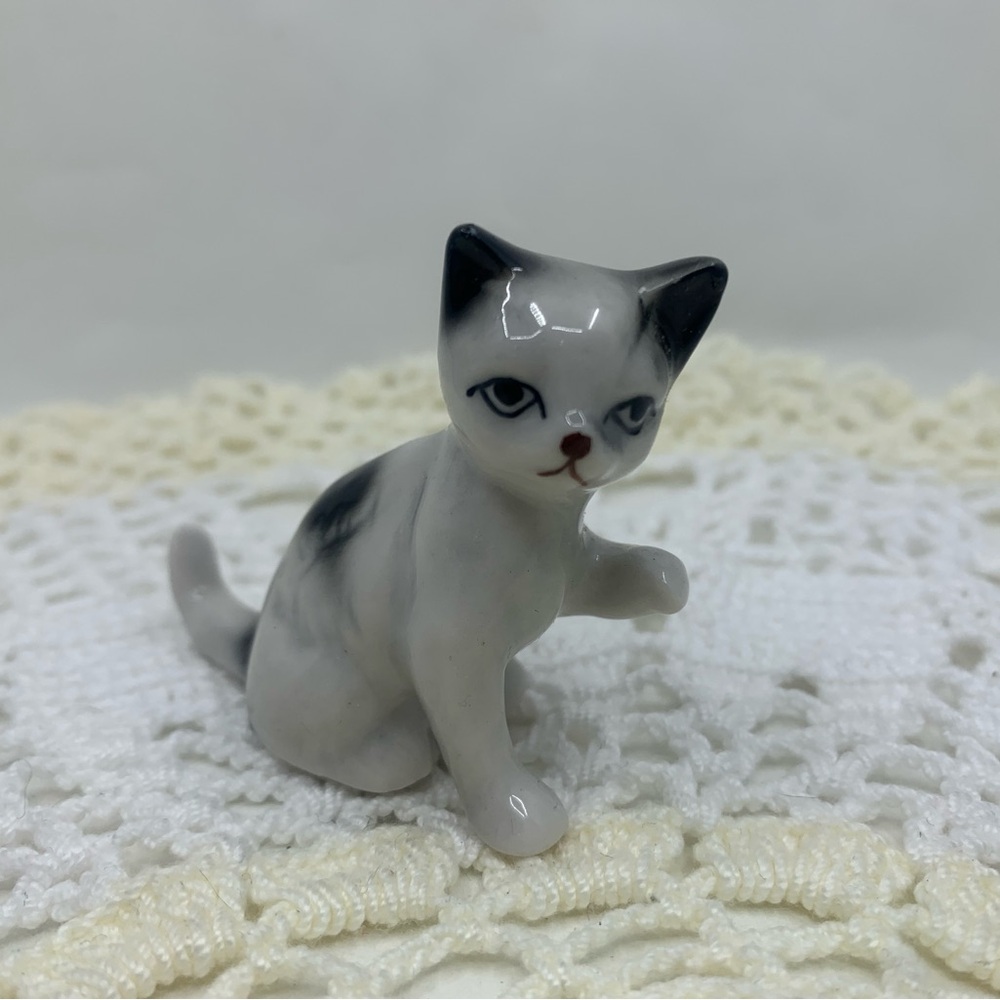 Porcelain Cat Figurine